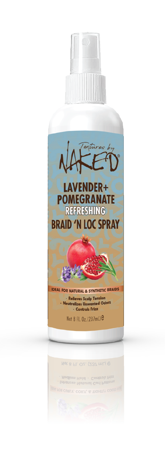 Lavender + Pomegranate Refreshing Braid 'N Loc Spray - Textures By Naked